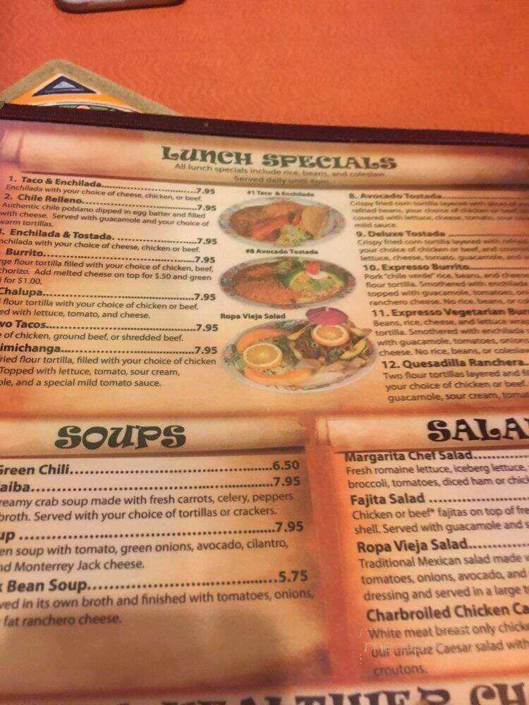Guadalajara Mexican Restaurant - Peyton, CO menu_pic