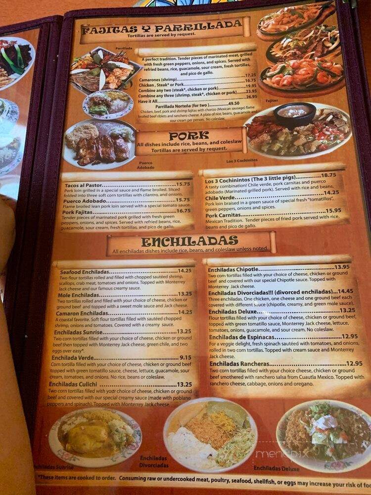 Guadalajara Mexican Restaurant - Peyton, CO menu_pic
