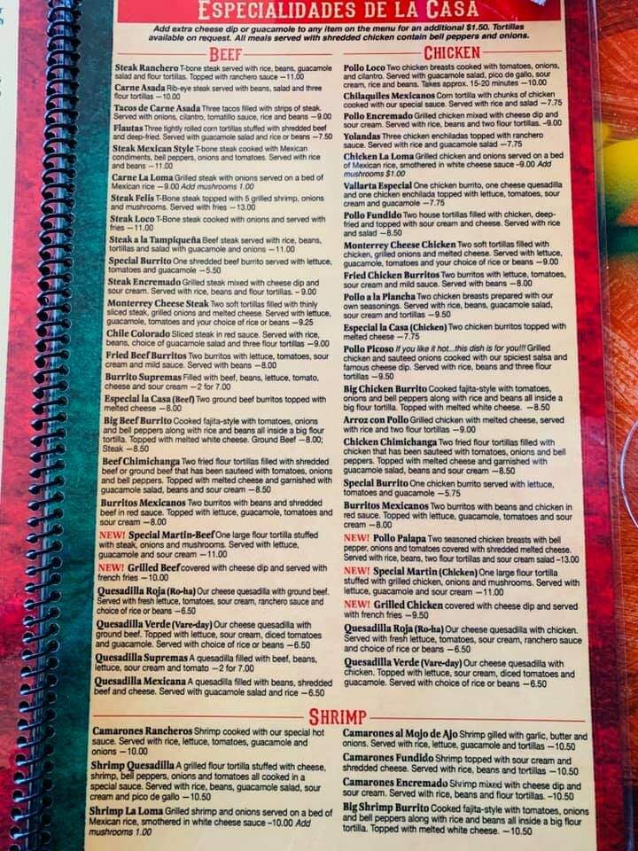Monterrey Mexican Restaurant - Wise, VA menu_pic