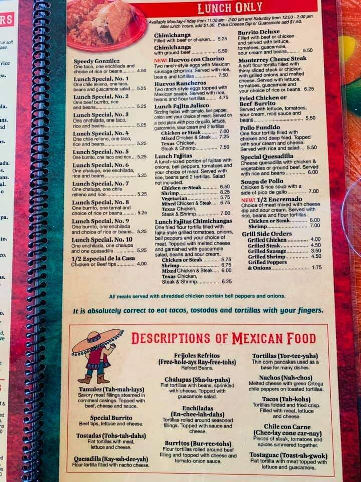 Monterrey Mexican Restaurant - Wise, VA menu_pic