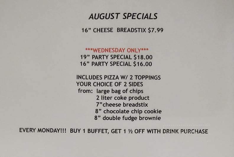 Giovanni's Pizza - Flatwoods, KY menu_pic