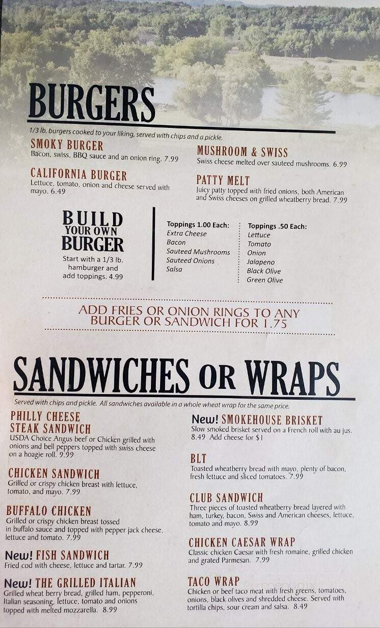Lake Hallie Golf Course - Chippewa Falls, WI menu_pic