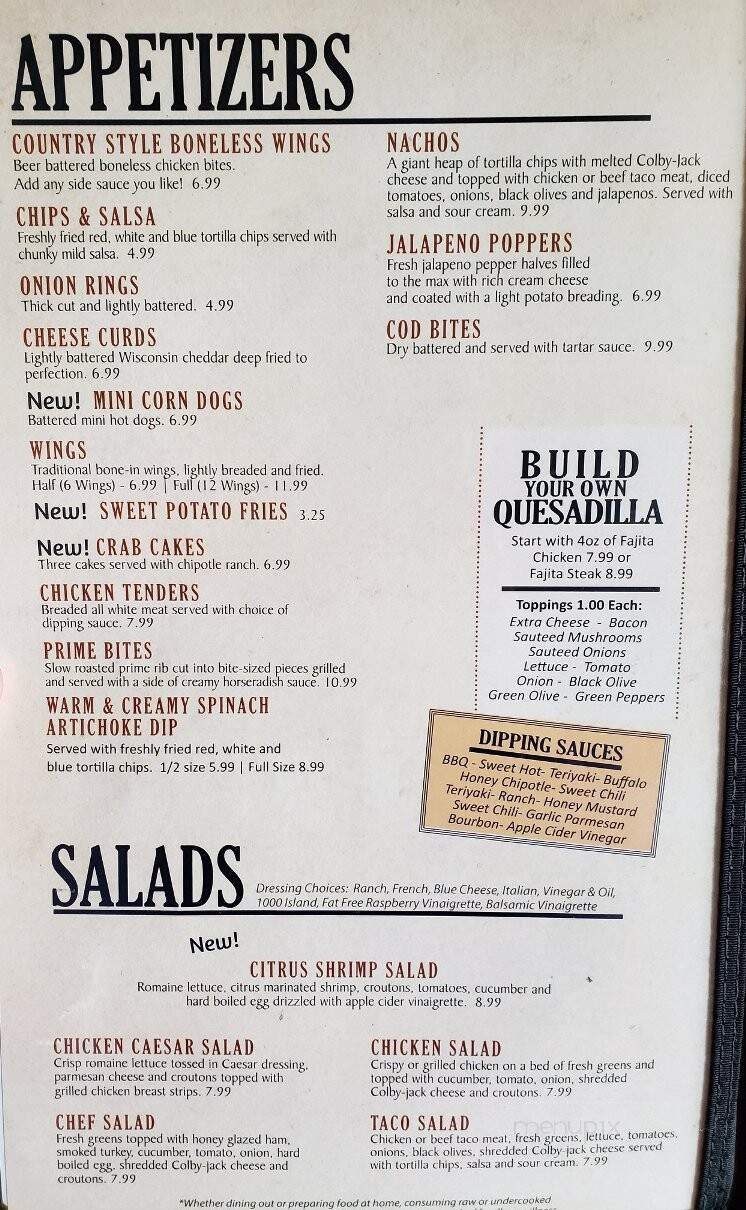 Lake Hallie Golf Course - Chippewa Falls, WI menu_pic