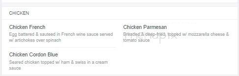 Cheap Charlie's Restaurant - Bloomfield, NY menu_pic