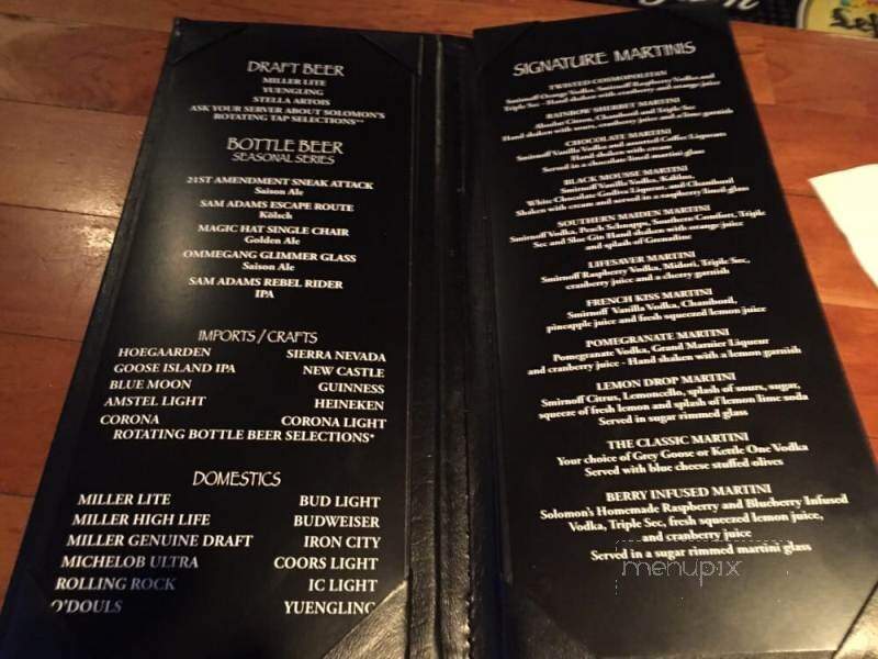 Solomon Seafood - Washington, PA menu_pic