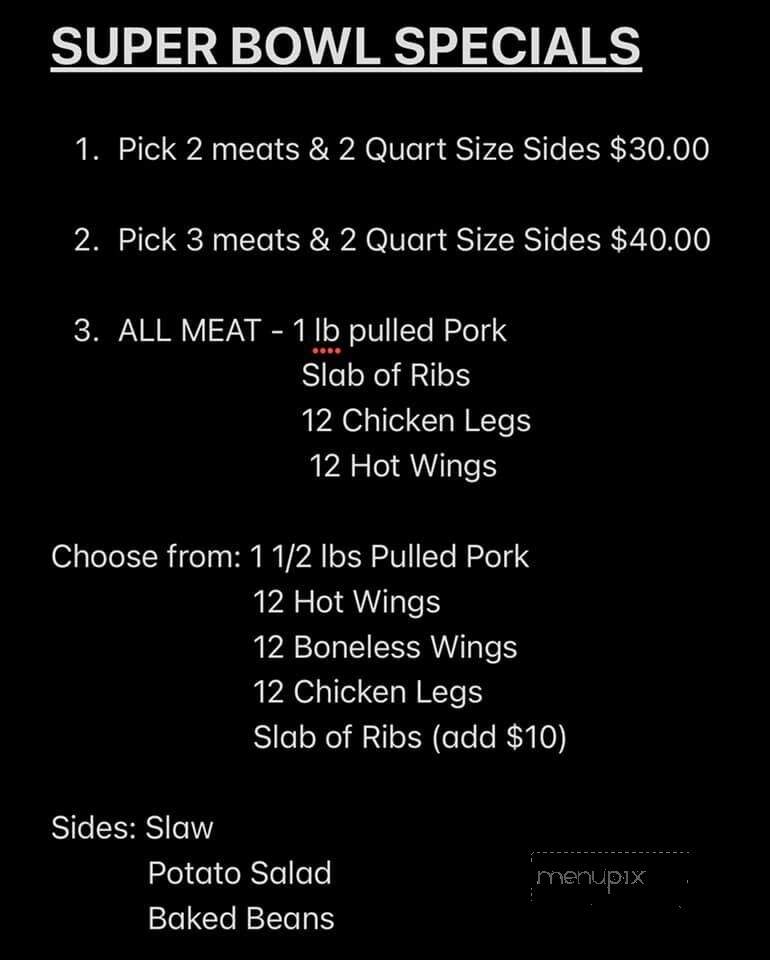 Blacksmith BBQ - Pontotoc, MS menu_pic