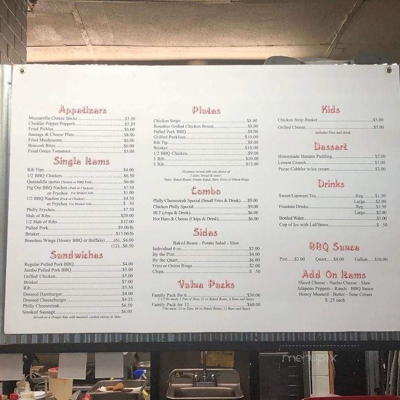 Blacksmith BBQ - Pontotoc, MS menu_pic