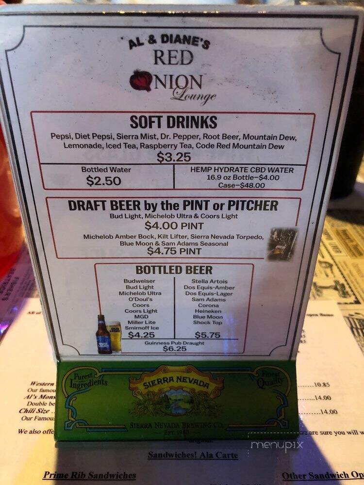 Red Onion Bar & Grill - Heber, AZ menu_pic