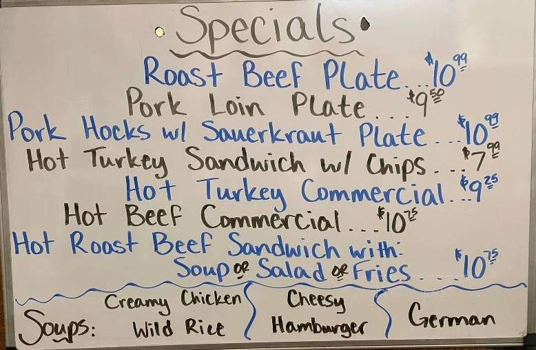 Charlie's Cafe - Freeport, MN menu_pic