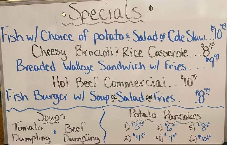 Charlie's Cafe - Freeport, MN menu_pic