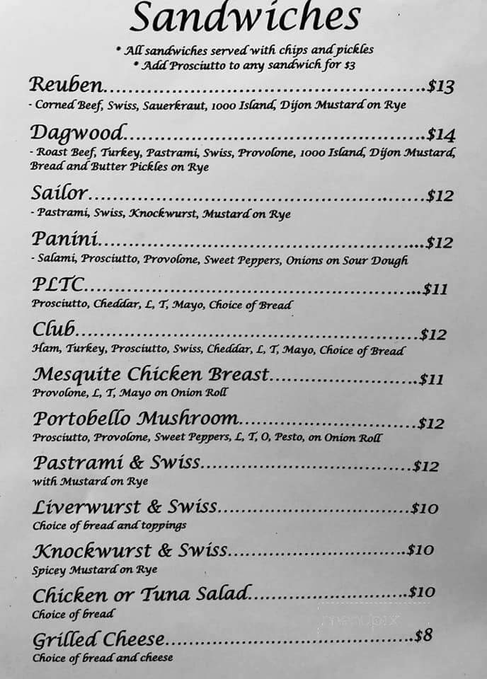 Chiocca's Downstairs - Richmond, VA menu_pic