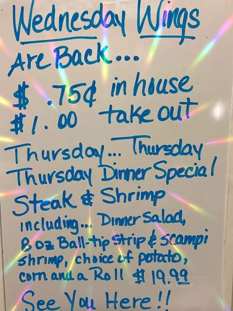 Rixford Well Bar & Grill - Rixford, PA menu_pic