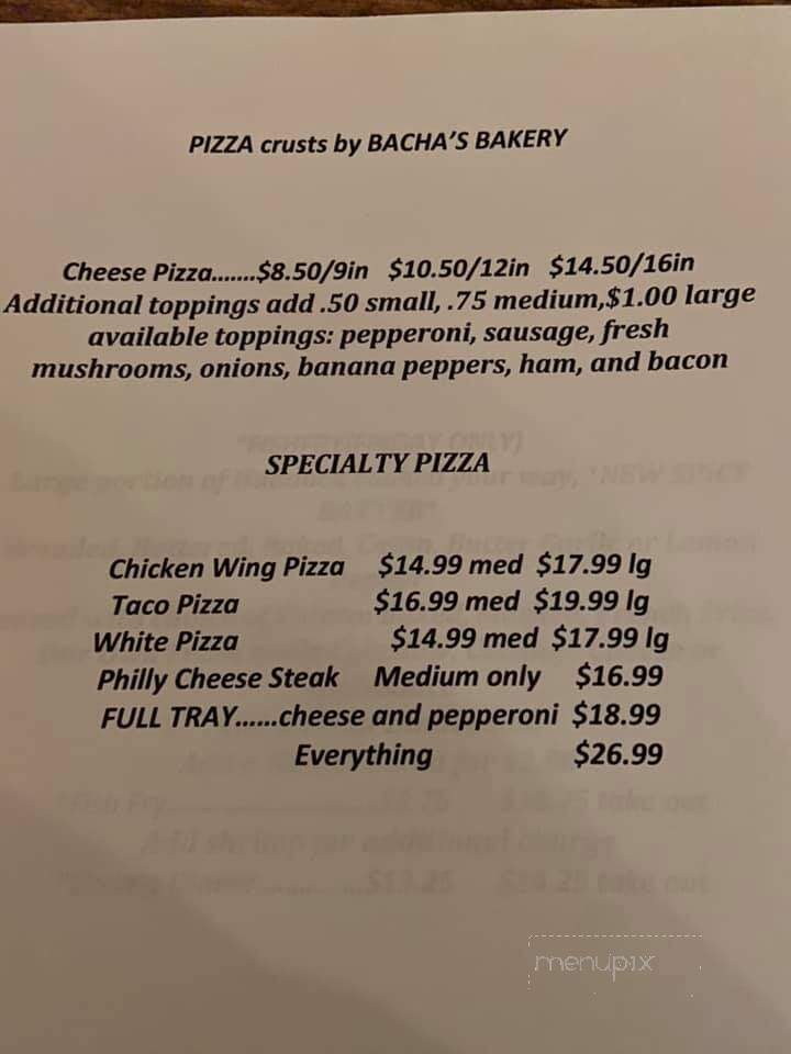 Rixford Well Bar & Grill - Rixford, PA menu_pic