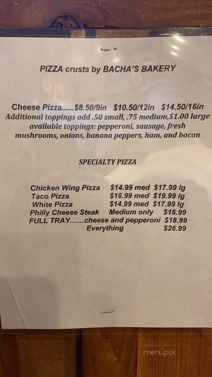 Rixford Well Bar & Grill - Rixford, PA menu_pic