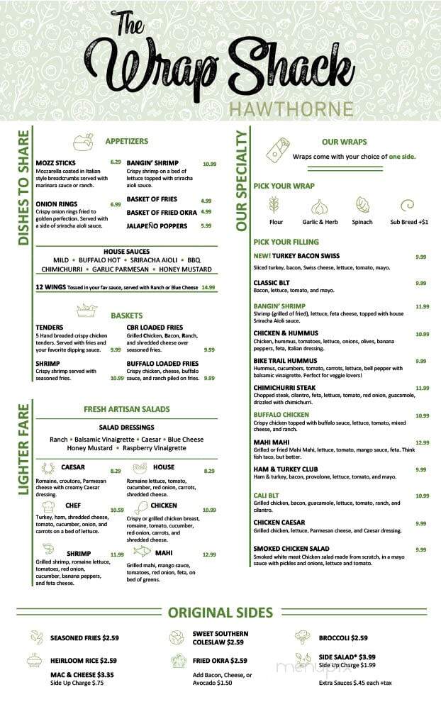 The Wrap Shack - Hawthorne, FL menu_pic