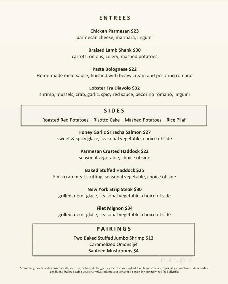 Fins & Tales - Southbridge, MA menu_pic