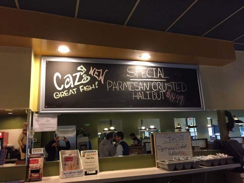 Caz's Fish & Chip Shoppe & Sea Grille - Burlington, ON menu_pic