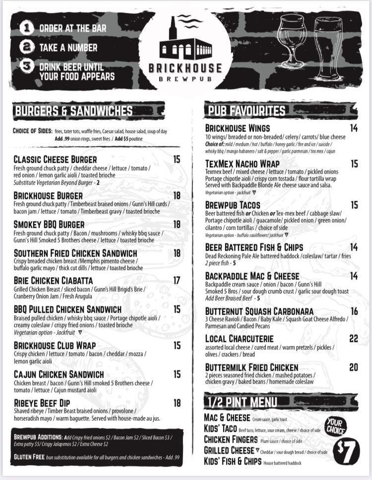 Brickhouse Brewpub - Woodstock, ON menu_pic