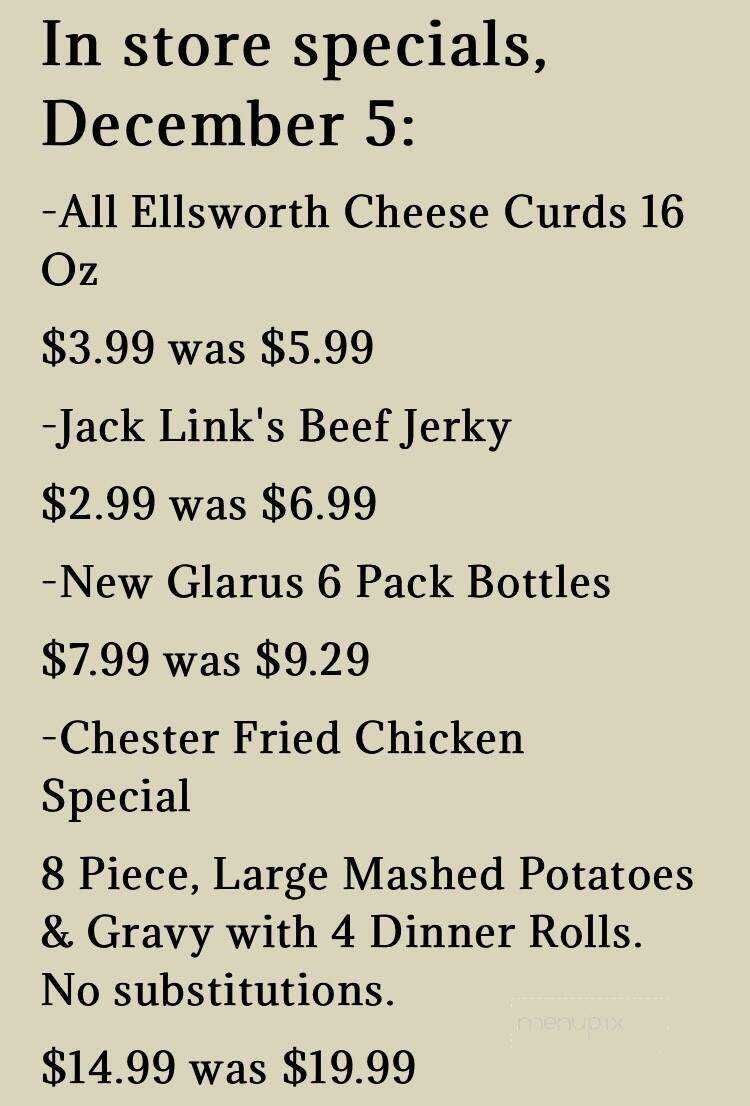 Log Cabin Store & Eatery - Danbury, WI menu_pic
