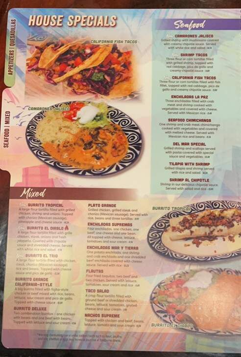 Las Trancas - Ripley, WV menu_pic