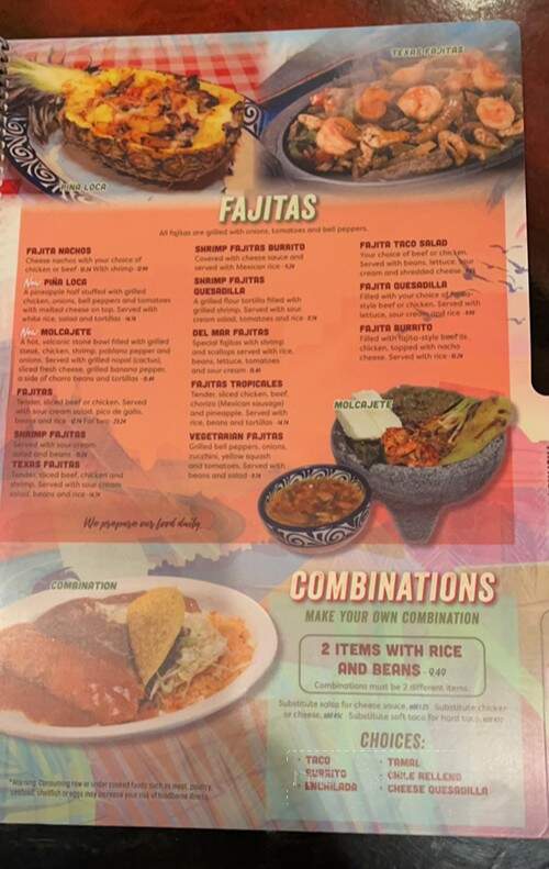 Las Trancas - Ripley, WV menu_pic