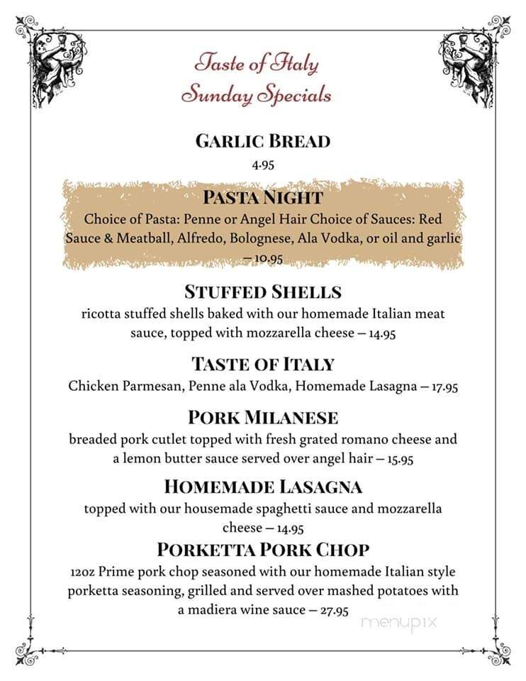 Gresham's Chop House - Hawley, PA menu_pic