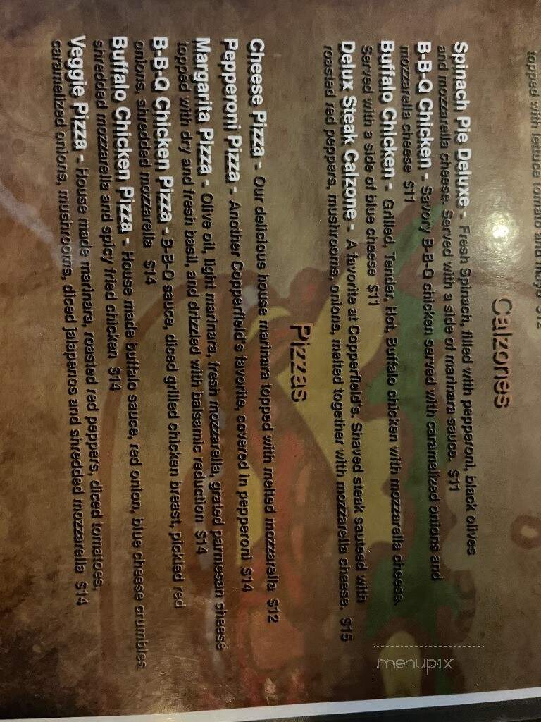 Copperfield's Burger & Beer House - Johnston, RI menu_pic