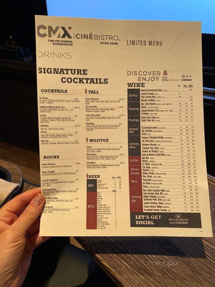 CineBistro - Tampa, FL menu_pic