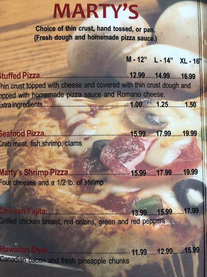 Marty's Diamond Restaurant - Waterford, WI menu_pic