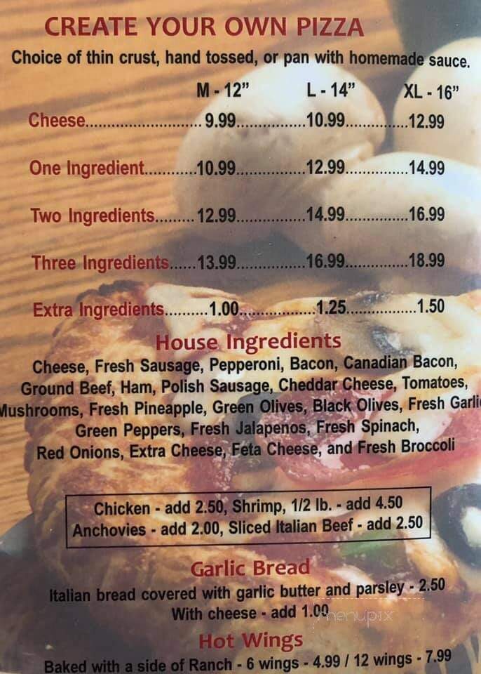 Marty's Diamond Restaurant - Waterford, WI menu_pic