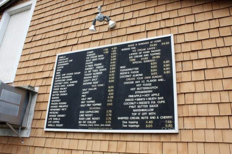 Peaceful Meadows Ice Cream - Whitman, MA menu_pic
