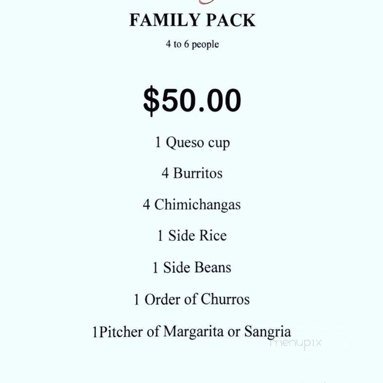 Riviera Maya - Rockaway, NJ menu_pic