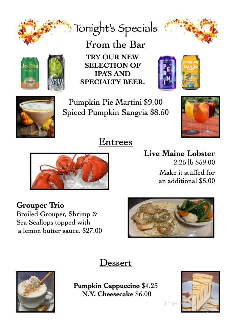 Inn On The Gulf - Hudson, FL menu_pic