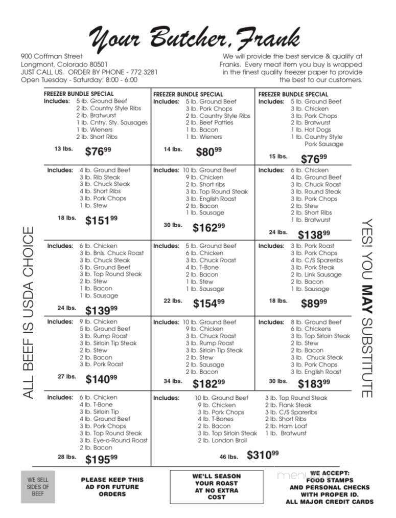 Your Butcher Frank - Longmont, CO menu_pic