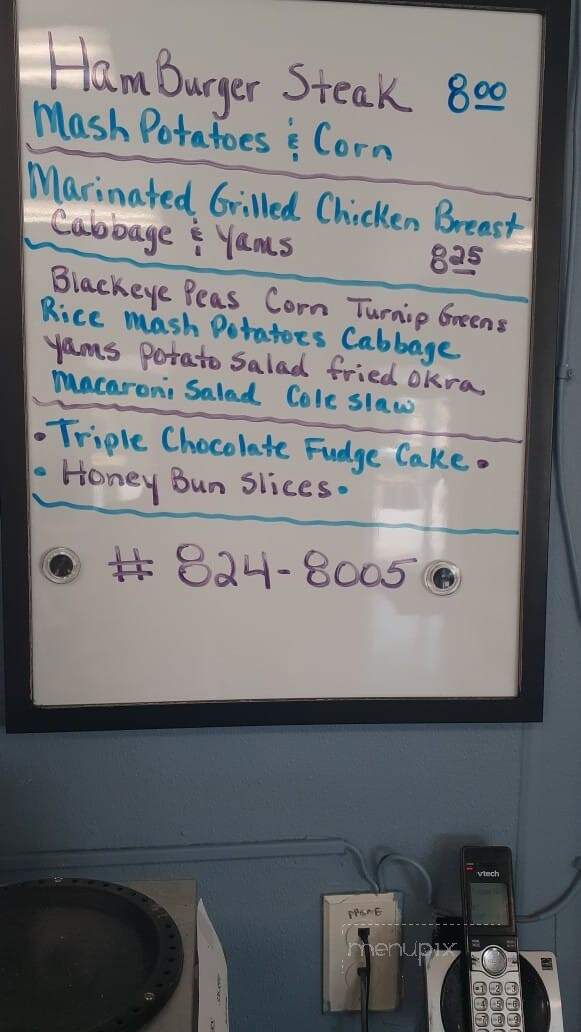 Everlean's Cafe - Tarboro, NC menu_pic
