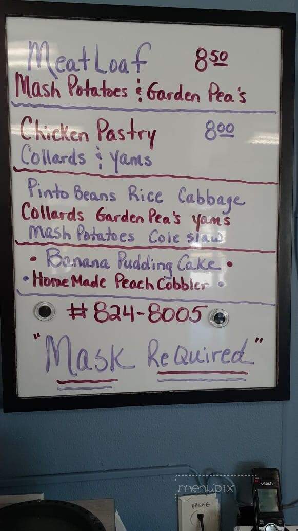 Everlean's Cafe - Tarboro, NC menu_pic