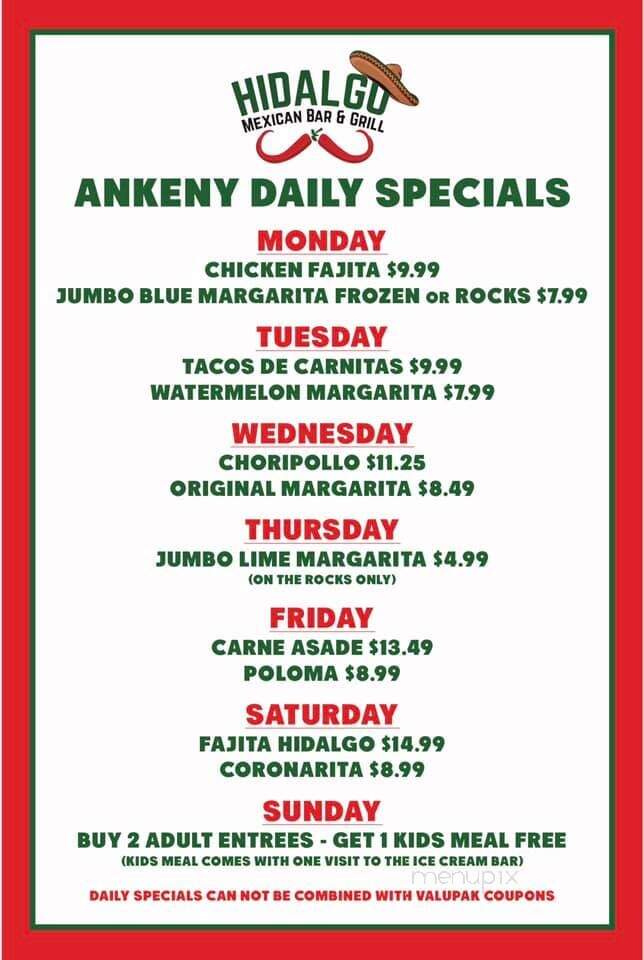 Hidalgo Mexican Bar & Grill - Ankeny, IA