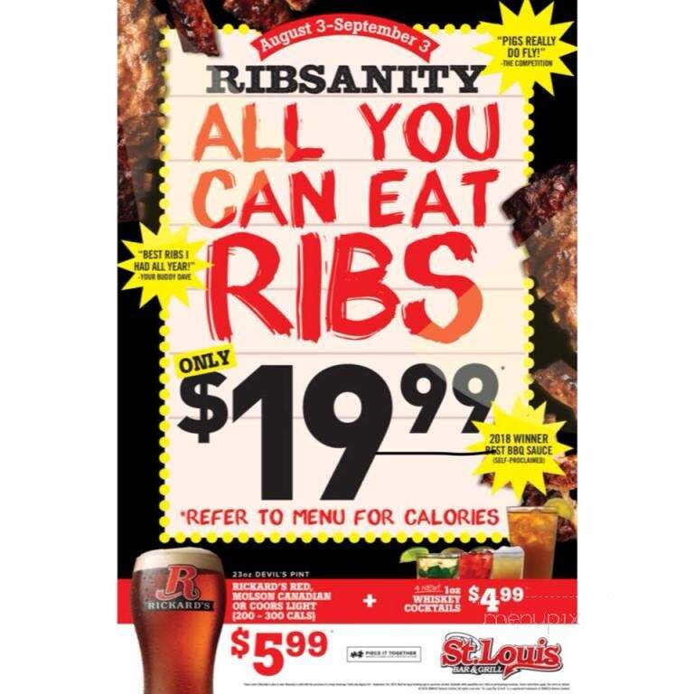 St. Louis Bar & Grill - Pickering, ON menu_pic