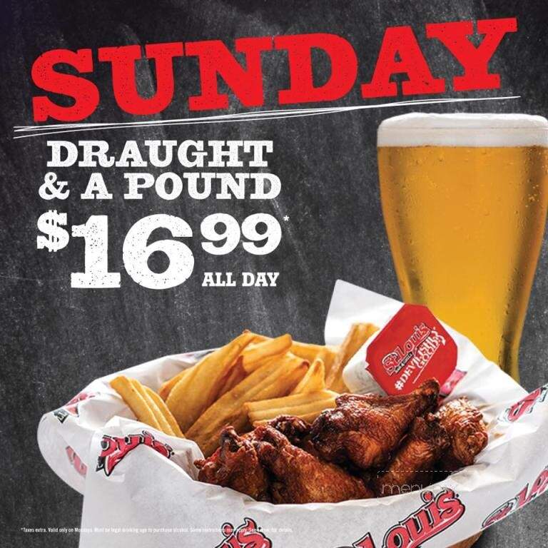 St. Louis Bar & Grill - Pickering, ON menu_pic