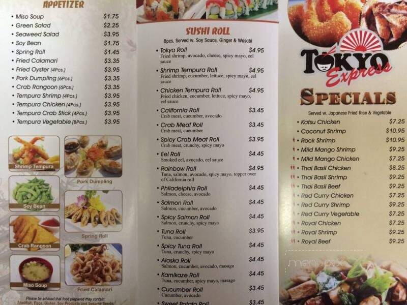 Tokyo Express - Belton, SC menu_pic