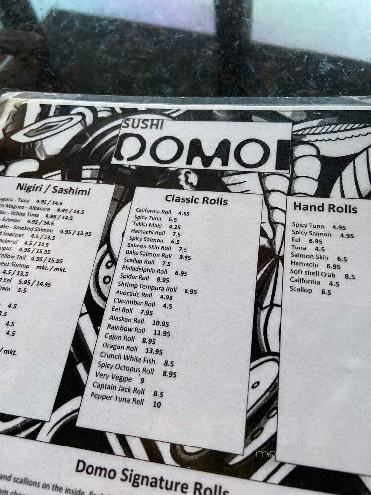 Sushi Domo - Arlington, TX menu_pic