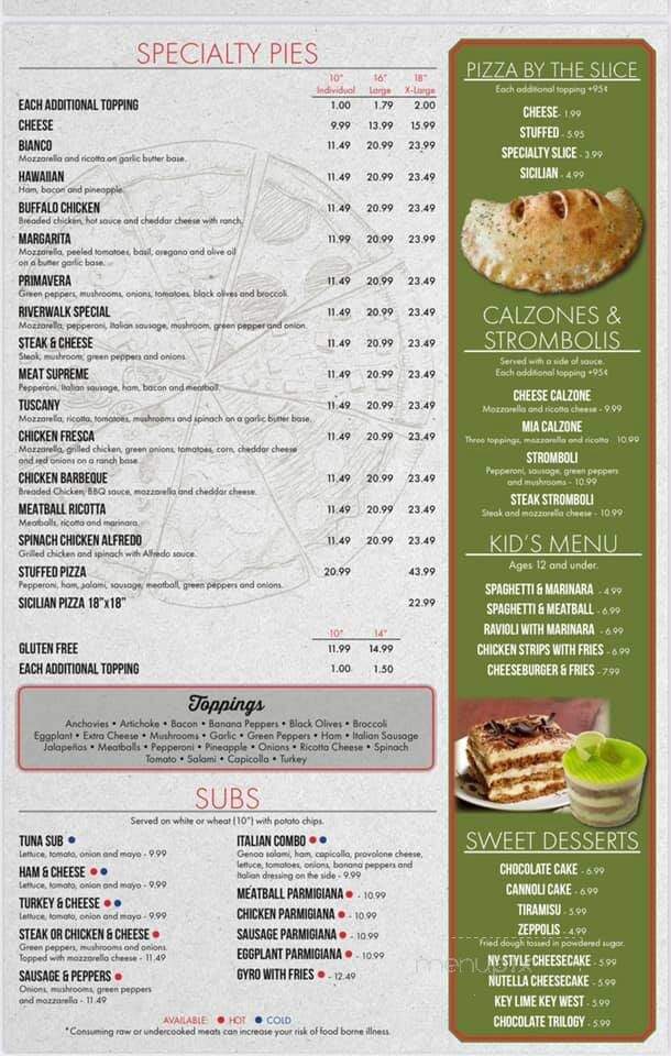 Riverwalk Pizzeria & Brew Pub - Orange City, FL menu_pic