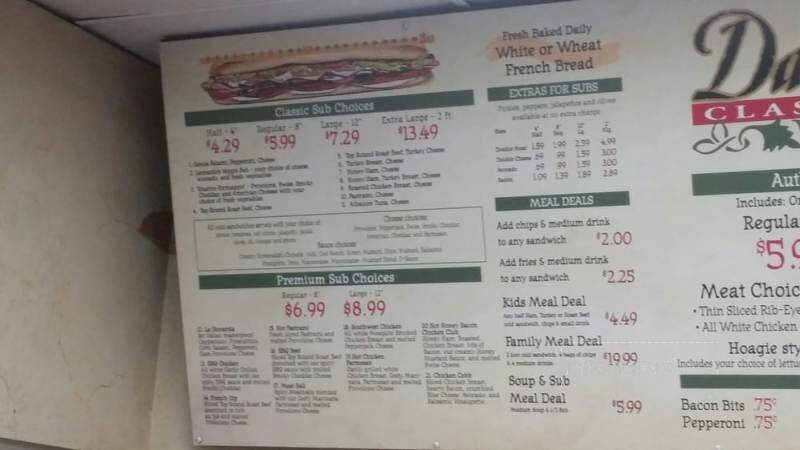 Da Vinci's Classic Subs - Blaine, WA menu_pic