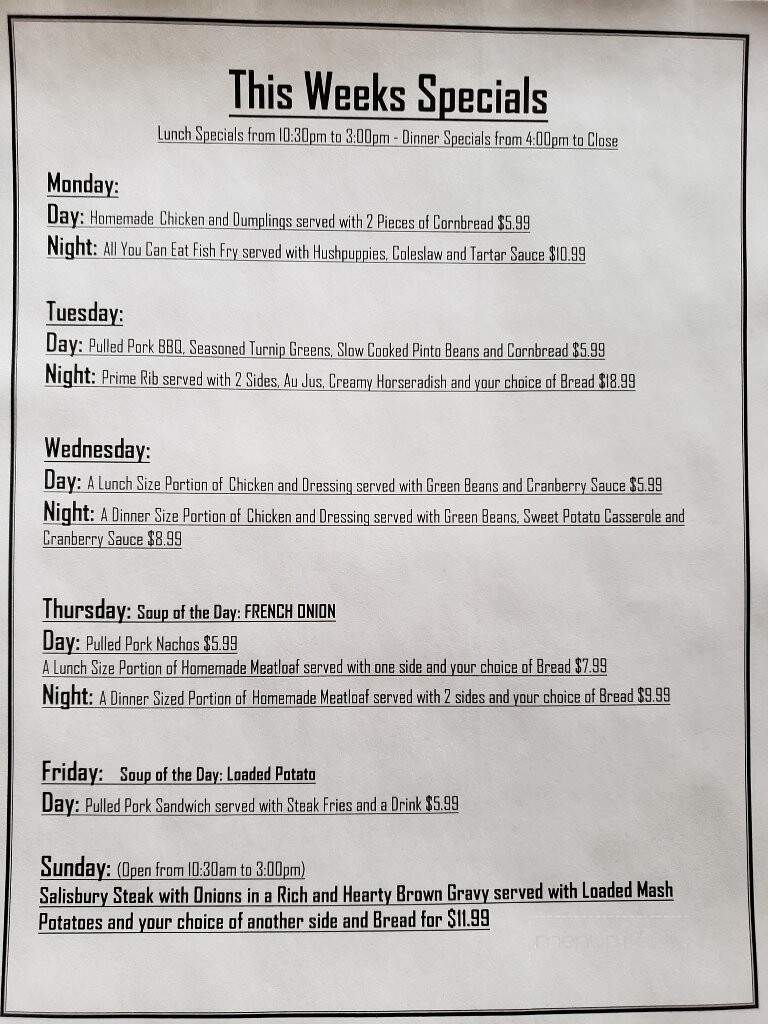 Whiskey Trail BBQ & Steakhouse - Tullahoma, TN menu_pic