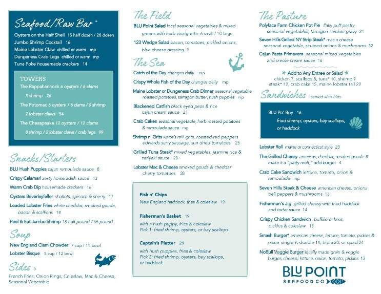 Blu Point Seafood Co - Staunton, VA menu_pic
