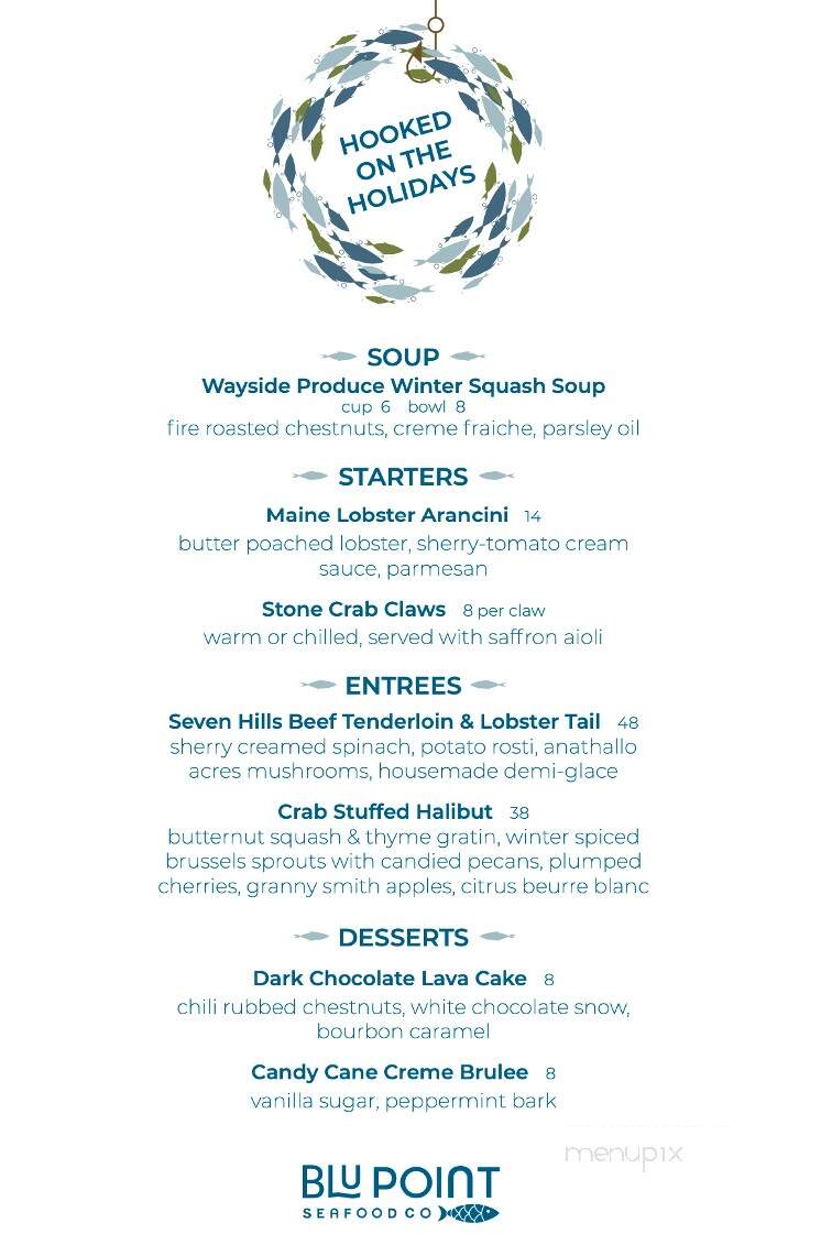 Blu Point Seafood Co - Staunton, VA menu_pic
