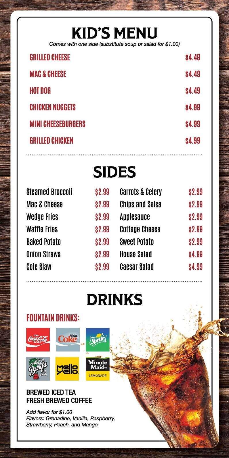 No 9 Grill - Cambridge City, IN menu_pic