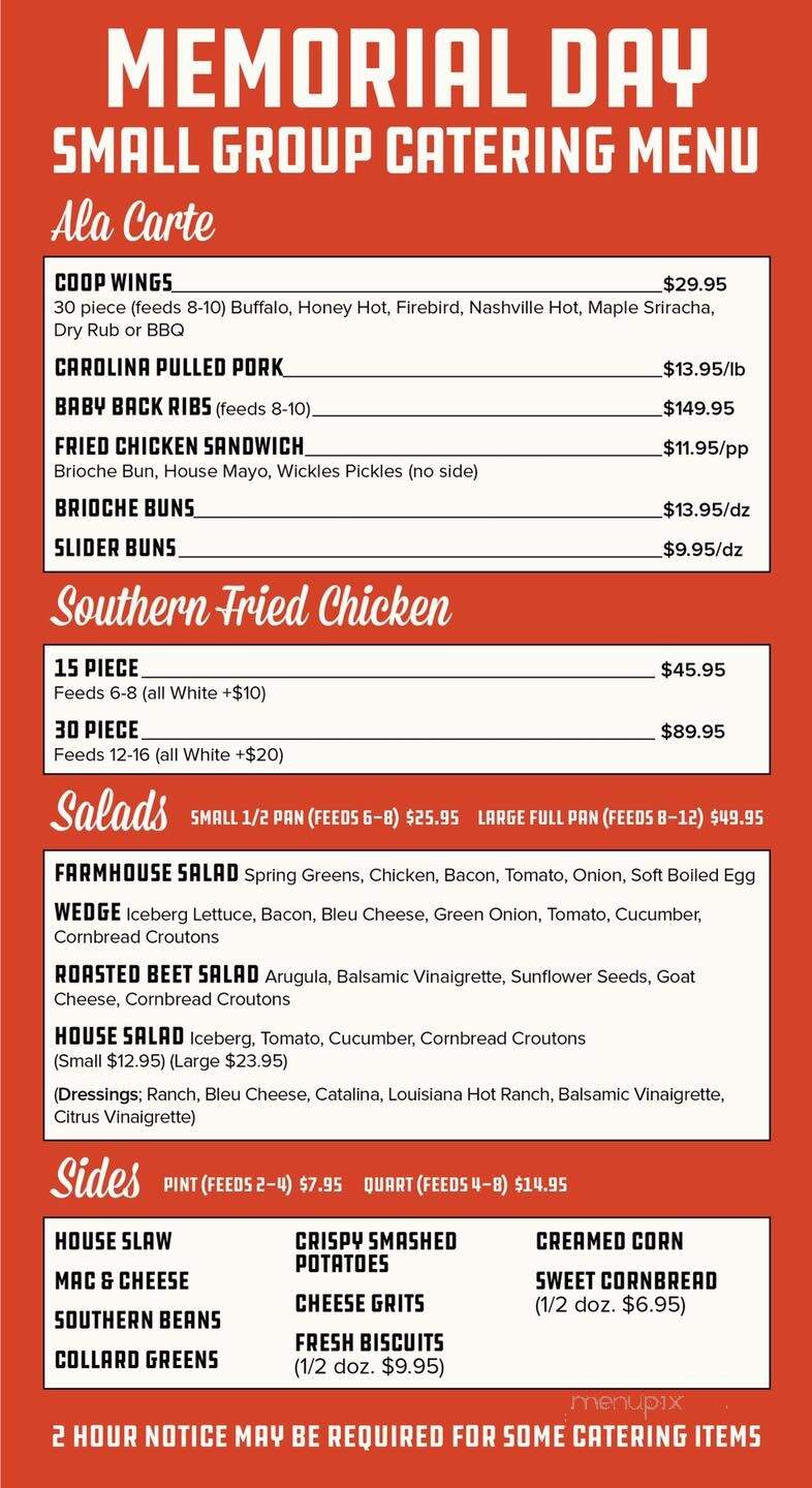 North Coop - Excelsior, MN menu_pic
