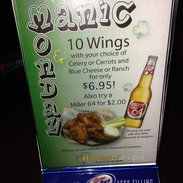 Houligan's Sports Grille - Palm Coast, FL menu_pic
