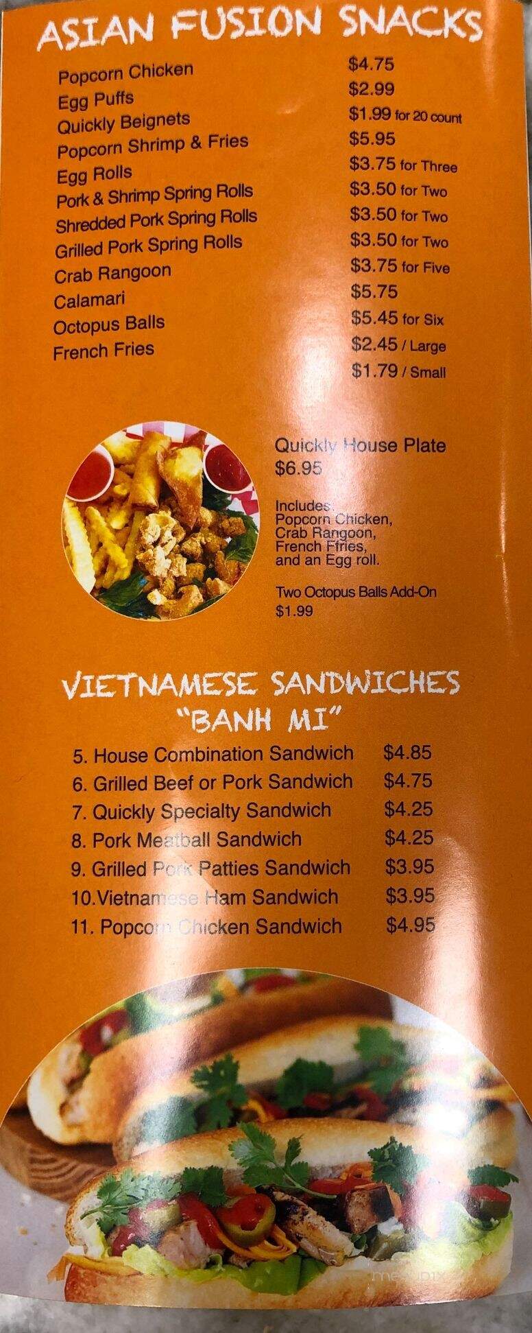 Quickly Asian Fusion Cafe - Mobile, AL menu_pic